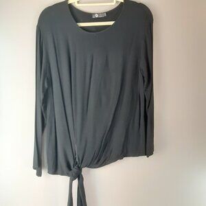 Made in Italy Black Flowy Blouse Size XL